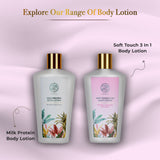 Yahvi Soft Touch 3 In 1 Body Lotion With Shea Butter, Olive Oil, Almond Oil, Argan Oil & Aloevera Juice (250 Ml)