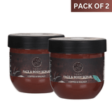 Yahvi Face & Body Scrub | Enriched With Coffee, Walnut & Shea Butter | Deep Exfoliation, Clears Dirt, Dead Skin Cells and Impurities | For Men and Women (200 Ml)