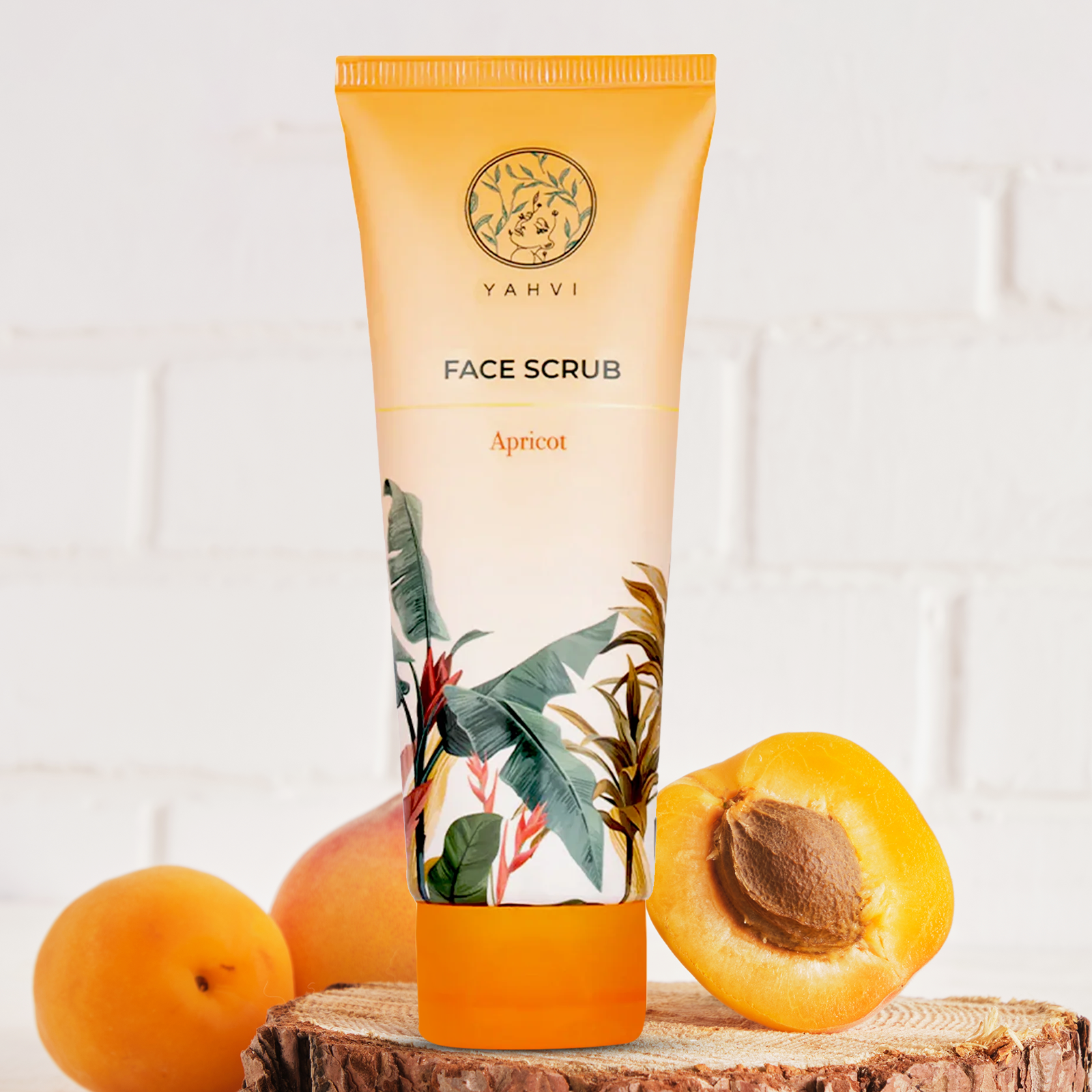 Yahvi Apricot Face Scrub with Walnut & Aloevera (100 Ml)